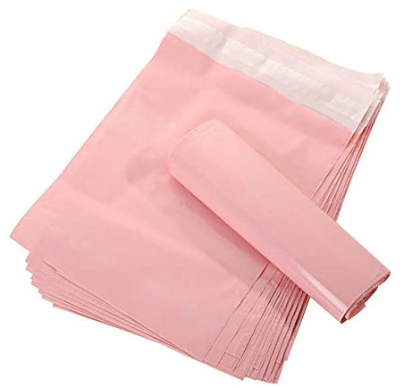 Versandtaschen,Versandbeutel 100 Pcs Mailers Pink Translucent Courier Packing Bags Letter SuppliesWaterproof Bags Material Envelope Mailer Postal Mailing(Color:20X35cm)