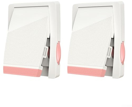 Lot de 2 verrous de porte coulissante en verre pour enfant, serrure de porte de placard coulissante de sécurité pour bébé, pour porte de patio, porte de placard (rose)