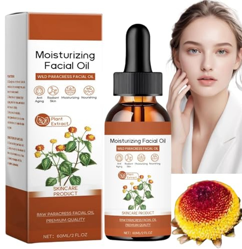 100% Pure Organic Para/cress Facial Oil,Paracress Facial Oil Se/rum,Anti-Aging Moisturizing Essential O/il,Paracress Anti-Wrinkle Ser/um,Natural Para/cress Extract O/il for Women,Anti Aging Serum