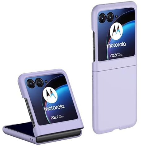Topme Coque de téléphone Hard Skin pour Motorola Moto Razr 70 / Razr 60 / Razr 50 6.9, Manchon de Protection Antichoc en Polycarbonate - Violet Clair