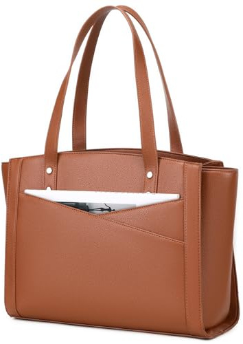 Myhozee Handtasche Damen Groß Tasche Shopper Schultertasche Laptoptasche 15.6 Zoll, Elegant Arbeitstasche PU Leder Handbags Tote Bag Lehrertasche Women mit 4 Fächern für Uni Schule Büro