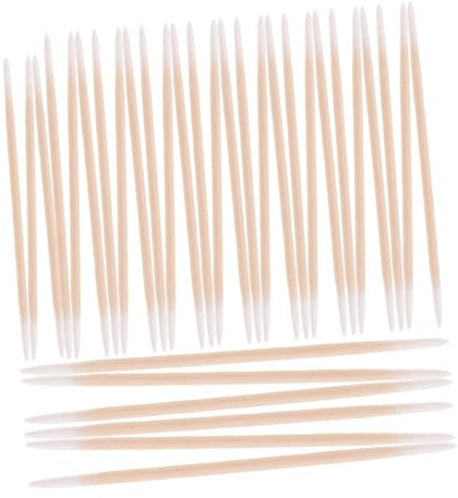 Alipis Doppelt Spitze Wattestäbchen Aus Baumwolle 100 Stück Präzise Make up Applikatoren Für Augenbrauen Lippen Und Nagelpflege Vielseitige Reinigung Und Hautpflege