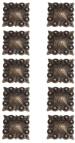 HEEPDD Rivet Leathercraft 10 Set di Viti Rivetti in Pelle, Rivetti in Lega di Zinco per Cuoio a Vite da 1,22 Pollici a Vite Vintage con Viti per Borse con Cinture Borse Artigianato Nan