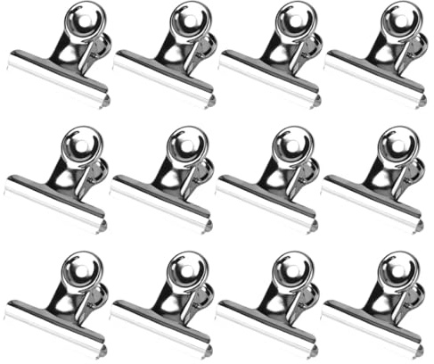 jojofuny Clips Métalliques Argentés Clip Pratique Facile à Utiliser Lot de 30 Design Simple pour Fermeture de Sachets et Rangement pour Usage Quotidien la Maison