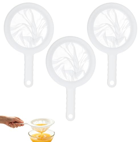 Saituo Home 3 Piezas Colador Kefir, 100/200/400 Mallas Colador Plastico