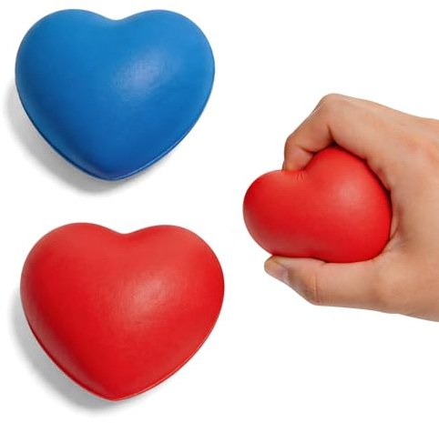 BIVYAX Anti Stress Ball 2 Stück, Knetball Quetschball Handtrainer Set für Handtherapie, Fingergymnastik und Griffkrafttraining, Power Ball Handtrainer für Erwachsene und Senioren