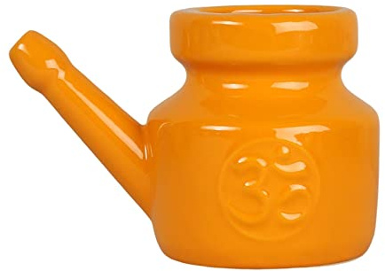 YsXoWiui Nariz Limpiador de Cerámica Pot Enjuagador Nasal de Cerámica Vaso de Irrigación Nasal Limpiador de Paranasales Diseño Cómodo Apto para