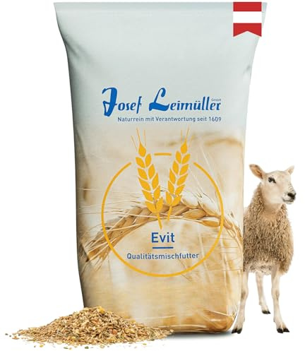 Leimüller Schaffutter 20kg Schafmüsli Ziegenmüsli Schafe Ziegen Lämmer | Gentechnikfreies Kraftfutter, staubarm, mehrfach gereinigt, für Schafe & Ziegen
