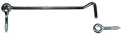 SN-TEC Sturmhaken/Lukenhaken/Überwurf verzinkt mit Öse Länge von 30 bis 500mm zur Auswahl (Mengen- und Längenauswahl möglich) (10, Länge: 160mm)