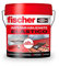 fischer polimero liquido a base di gomma acrilica con fibre per piastrelle e piastrelle, Facilmente applicabile, Resistente all'acqua e alle intemperie, Grigio, impermeabilizzante con fibre, 5 kg