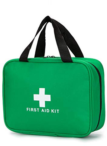 Jipemtra Erste-Hilfe-Tasche AED Medizinische Tasche 1. Hilfe Tasche Leere Rettung Defibrillator Tasche Ersthelfer Tasche für Notfallschutz kritischen Gesundheitsschutz (nur Tasche), Grüne Wii, S