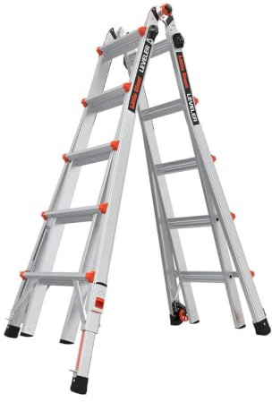 Little Giant Wasserwaage M 22 4x5 Stufen Aluminium Leiter