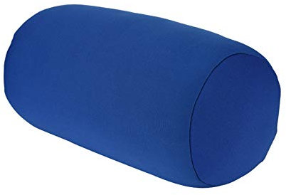Nicoone Kissen Rolle Dekokissen, Mikroperlen, Lendenwirbelrolle, Stützkissen für den unteren Rücken, für Zuhause, Bürostuhl und Auto, Blau