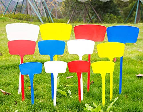 Large Plant Labels, Tall Waterproof Plastic Plant T-Type Tags, Reusable Durable Nursery Garden Markers, Perfect for Herbs, Flowers, Vegetable