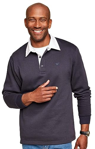 Pegasus Men's Fleece Rugby Shirt Navy L
