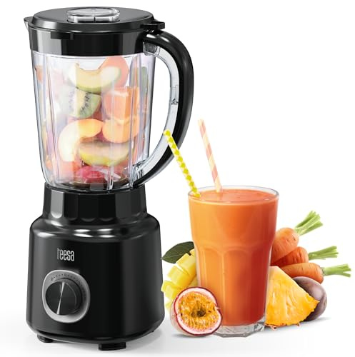Teesa TSA3542B Blender puissant 500 W 1,5 l sans BPA Blanc Nettoyage facile