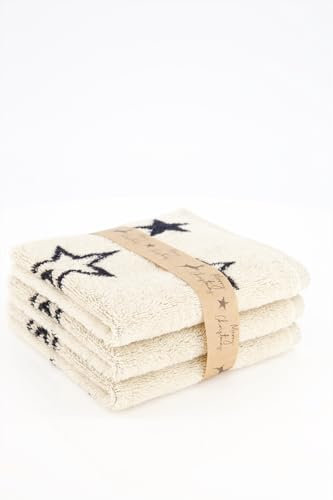 Cawö Seiftücher Christmas Edition Sterne 792 Natur-schwarz - 39