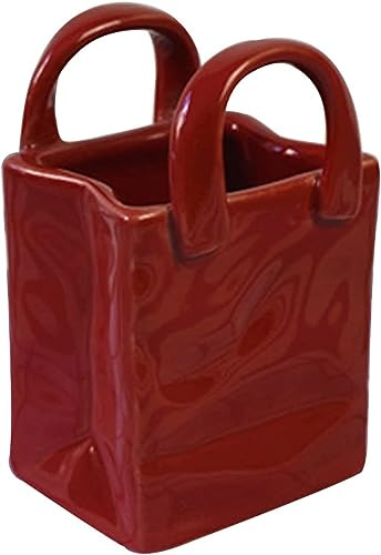 azucarero, azucarero de arte europeo, azucarero en forma de bolsa sin tapa, tarro de almacenamiento de azúcar, tarro de especias for recipiente de sal, decoración del hogar, cuadrado rojo oscuro ( Col