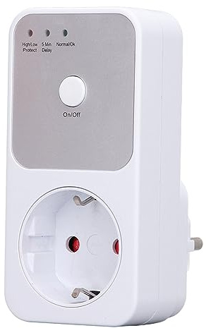 EURO-Safe-Steckdose, Stromkreisfehler Spannungsschutz-Steckdose, Steckdose Für Elektrogeräte Haushaltsgeräte, 5–6 Minuten Verzögerung, EU-Stecker 230 V, Für Kühlschrank, Backofen