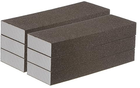 QUARKZMAN 6pz Media Grana Levigatura Spugna Blocco 180-240 Grana Schiuma Levigatura Blocco per Lucidatura Cucina Metallo Legno Muro Secco, 200x70x25mm