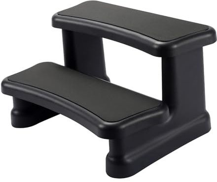BACKYARD EXPRESSIONS PATIO · HOME · GARDEN Backyard Expressions 914881 Marches universelles pour Spa et Jacuzzi - Poignée antidérapante - Noir