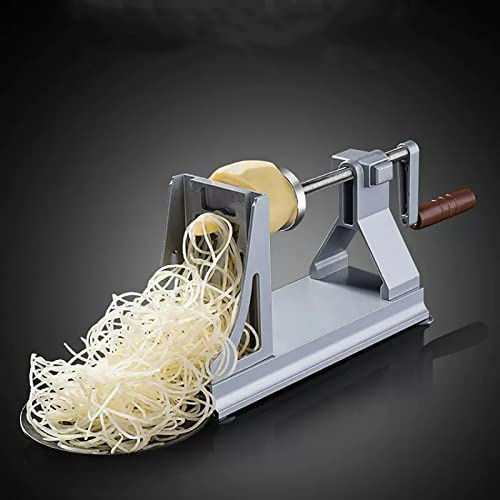 McbeAn Cortador De Papas, Máquina De Mil Papas Ralladas con Tres Tipos De Cuchillas, Que Hace Tiras Finas De Papas como Fideos, Adecuado para Cortar Tiras De Papa, Tiras De Rábano, Tiras De Calabacín