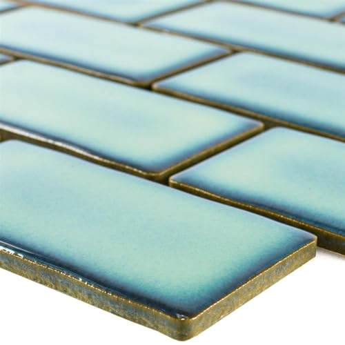 Keramik Mosaik Fliesen Florenz Handgemacht Grün