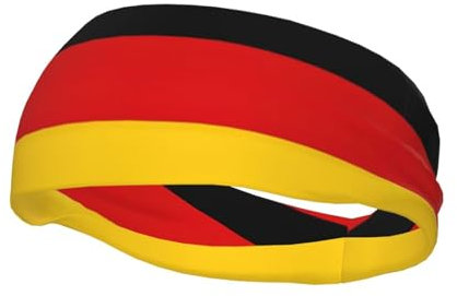 Sport Schweißband Deutschland Flagge Druck Schweißbänder Elastisch Sport Stirnbänder Leichte Kopfbänder Für Basketball Radfahren Herren