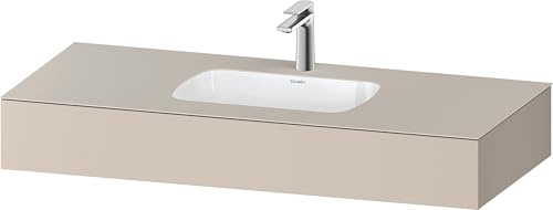 Duravit Qatego Einbauwaschtisch mit Konsole, 1200x550x170mm, QA4692083830000, Farbe: taupe supermatt