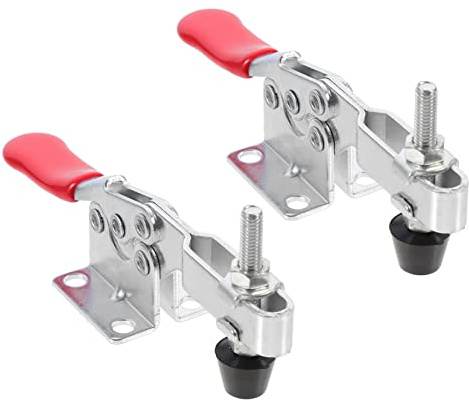 HOMSFOU 2pièces Lot De Pinces à Bascule Horizontales Pour Serrage Rapide Outil Manuel Métal Maintien Stable Pour Bricolage Et Équipements Industriels
