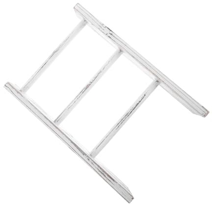 IMIKEYA Mini Leiter Handtuchhalter Für Badezimmerwand Rustikales Badezimmer Dekor Kleine Dekorative Leiter Als Handtuchregal Landhausstil Für Decken