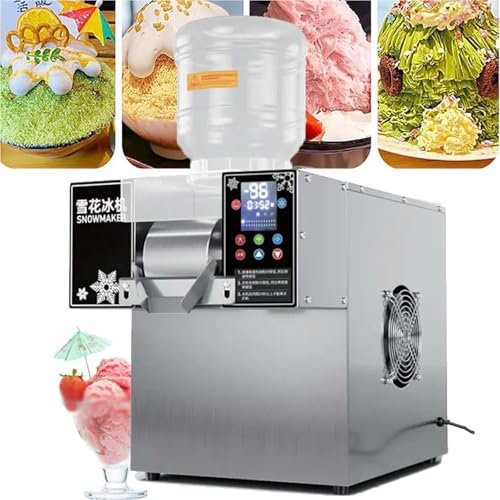 DDZJTPP Machine à Glace Pilée,Broyeur à Glace électrique Finesse Glace Ajustable Vitesse Rotation pour Restaurants/Débits Boissons/Supermarchés/Industrie Alimentaire,C-1200W