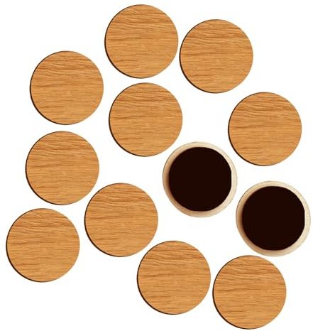 12 Stück Dekorative Magnete aus Holz für Kühlschrank, 3,5 cm, natürliches Design, Heimdekoration, Pinnnadeln für Whiteboard für Küche, Schrank, Schule, Studio, Reisen, Raumnotizen