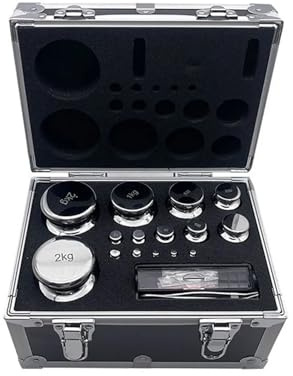 23pcs 1-200g Stainless Steel Digital Scale Calibration Lab Weights Kit Set Laboratory High Precision Gram Scale M1/F2/F1 Grade Multiple Application Scenarios(F1 Grade)