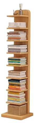 Torre de estantería, organizador de libros de pie de 5/9 niveles, diseño flotante invisible, estantería alta y estrecha para oficina en casa