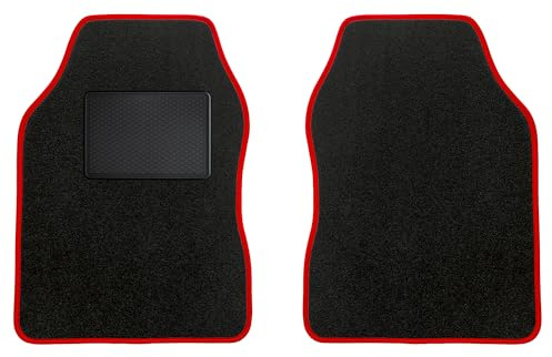 MOTOS Basic Universal vorne Velours-Fußmatten Universel - Basic, Material, Rot - Erleben Sie neuen Fahrkomfort mit einem Automatten Satz für Ihr Auto