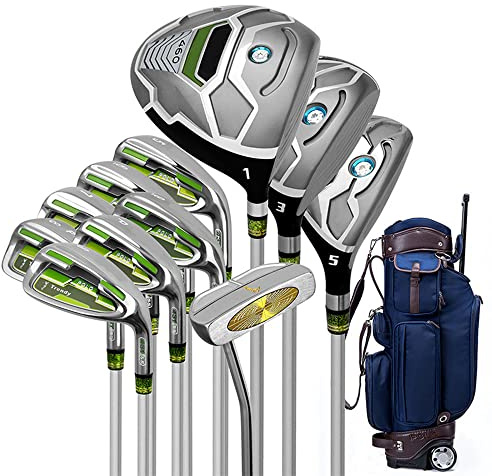 Set di mazze da golf con borsa per il trasporto, per pratica e sport all'aria aperta, perfetto per migliorare il gioco di golf maschile