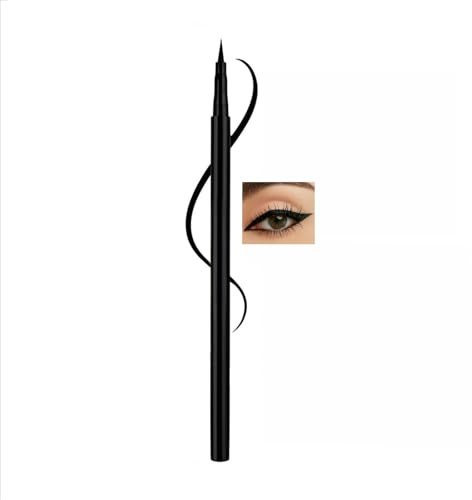 Precision Black Waterproof Liquid Eyeliner - for Bold Winged Looks - Fine Tip Applicator for Vibrant Makeup with Smooth Glide Long Lasting Smudge Proof Matte Eye Liner (Black)