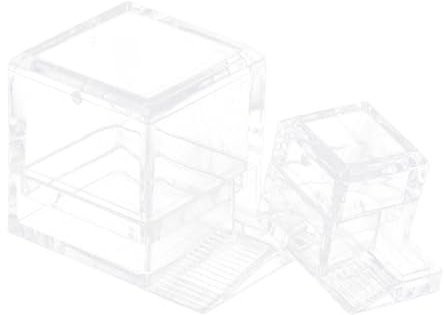 SEWOART 2 STÜCK Acryl Ameisen Wassernapf Transparent Langlebig Futter Wasserschale für Ameisenfarm und Ameisenbau Geeignet Zubehör für Ant Nest Terrarien