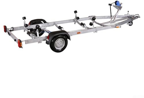 Kit d'assemblage de rouleau de quille de remorque de bateau de 12,7 cm avec support en acier galvanisé et rouleau en caoutchouc noir – pour petits yachts, bateaux de pêche et