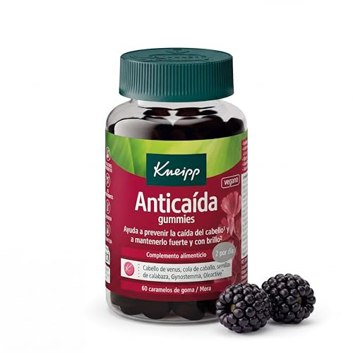 Kneipp Gummies Anticaída Cabello Biotina y Zinc, 60 uds | Gummies con biotina y zinc que contribuyen al mantenimiento normal del cabello.