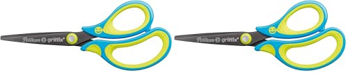 Pelikan griffix Schulschere spitz, Schere für Rechtshänder, Neon fresh blue, 1 Stück (Packung mit 2)