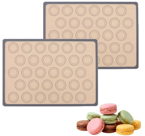 2 Piezas Tapete de Silicona 42 x 29,5 cm Rectangular Alfombrilla 30 Macaron
