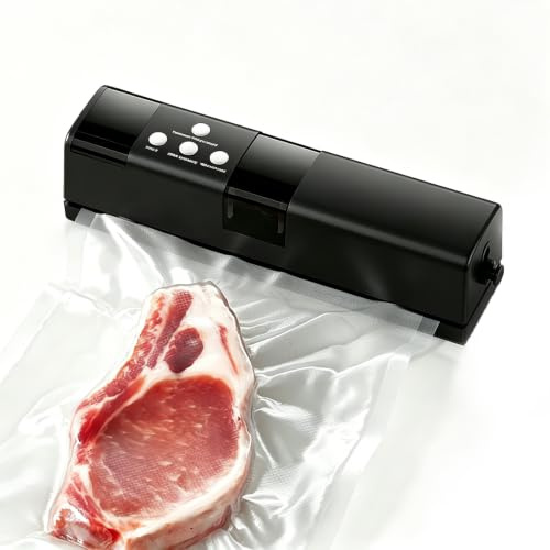 Macchina Sottovuoto, Mini Macchina Per Sottovuoto Wireless Con Serbatoio Dell'acqua Rimovibile, 3 Temperature Di Sigillatura Regolabili Per Carne, Frutta, Conservazione Di Snack black