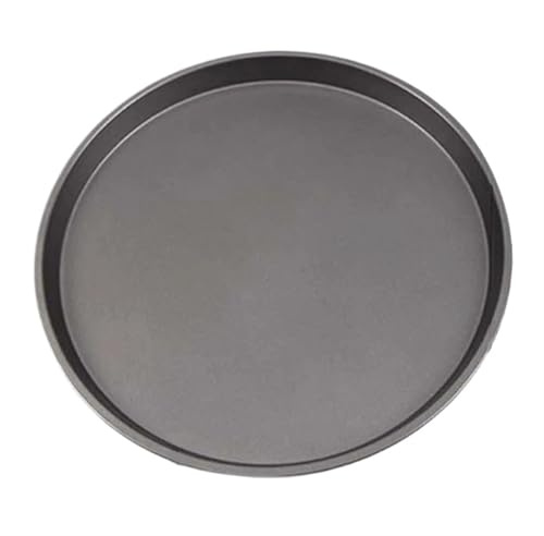 YGLEEULI Pizzaplåt non-stick pizzapanna av kolstål, pizzaugnplåt, platt, rund panna, stekform, bakverktyg