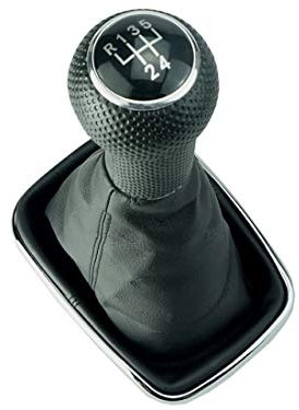 DoLED Schaltsack Schaltknauf Chrom Rahmen schwarze Naht 5 Gang für 23 mm Schaltgestänge kompatibel für Bora & Golf 4 1,4/1,6/1,9 Liter Benziner & 1,9 SDI und viele mehr Beschreibung lesen