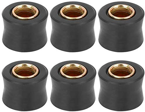 F FIERCE CYCLE Motorrad Stoßdämpfer Gummibuchse Schwarz 6 Stück Für Hinten | Innendurchmesser 10mm, Außendurchmesser 24mm, Höhe 20mm, Universal Für Die Meisten Motorradmarken
