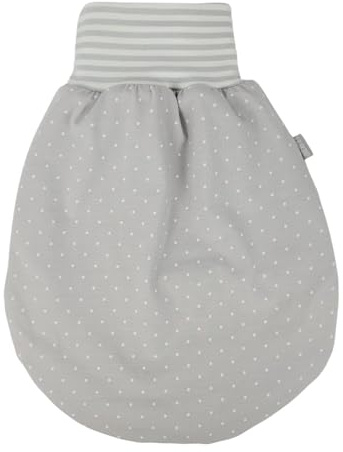 Lilakind“ Baby Kinder Sommer Schlafsack Strampelsack Jersey Punkte Grau Gr. L - Made in Germany