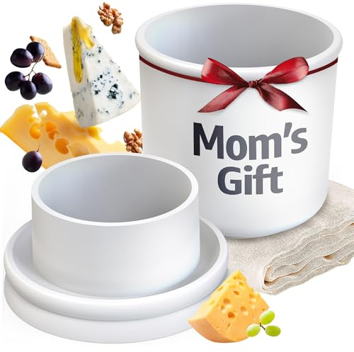 Large Cheese Mold 1/2 GAL with a Follower Press - Cheese Making Kit - Homemade Cheese Making Supplies - Molde Para Queso Fresco Casero - Cheddar, Gauda, Edammer, Parmigiano, Grana Padano