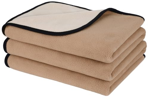 PETTOM Hundedecke Wasserdicht 152x127 cm, Braun | Weiche Hundedecke für große und kleine Hunde, Schutzdecke für Sofa, Bett Autositz, Möbel - 30°C waschbar